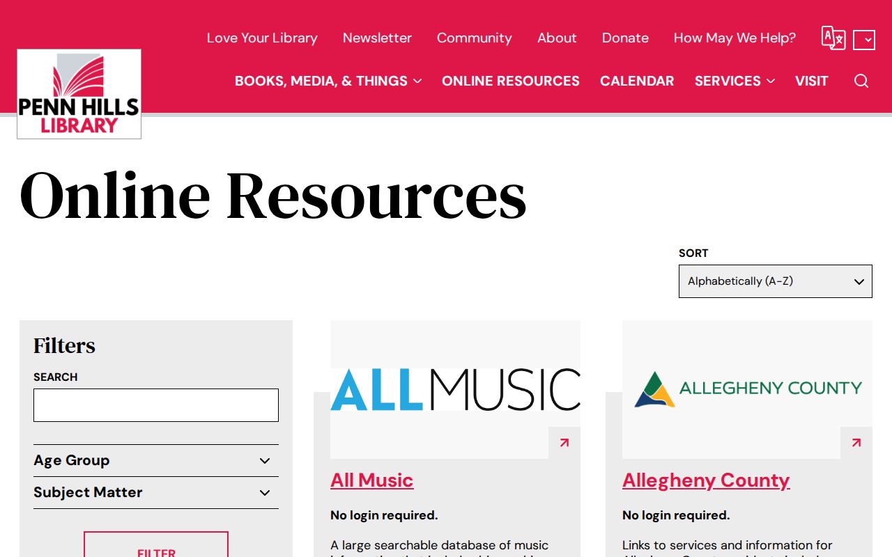 Penn Hills Township city directory research at Penn Hills Library online resources
